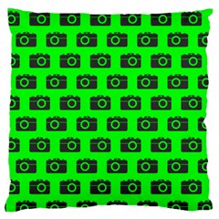 Modern Chic Vector Camera Illustration Pattern Standard Premium Plush Fleece Cushion Case (one Side)