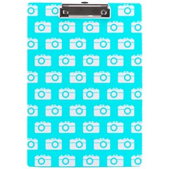 Modern Chic Vector Camera Illustration Pattern A4 Acrylic Clipboard by GardenOfOphir