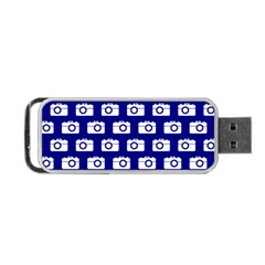 Modern Chic Vector Camera Illustration Pattern Portable Usb Flash (two Sides) by GardenOfOphir