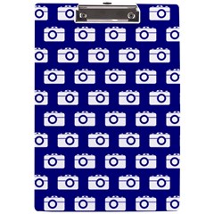 Modern Chic Vector Camera Illustration Pattern A4 Acrylic Clipboard by GardenOfOphir