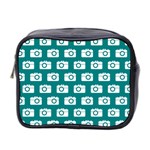 Modern Chic Vector Camera Illustration Pattern Mini Toiletries Bag (Two Sides) Front