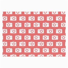 Modern Chic Vector Camera Illustration Pattern Large Glasses Cloth by GardenOfOphir