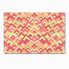 Trendy Chic Modern Chevron Pattern Postcards 5  X 7  (pkg Of 10) by GardenOfOphir