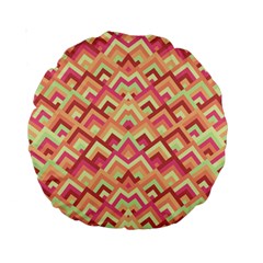 Trendy Chic Modern Chevron Pattern Standard 15  Premium Round Cushions by GardenOfOphir