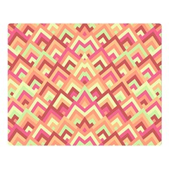 Trendy Chic Modern Chevron Pattern Two Sides Premium Plush Fleece Blanket (large) by GardenOfOphir