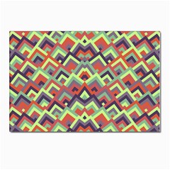 Trendy Chic Modern Chevron Pattern Postcards 5  x 7  (Pkg of 10)