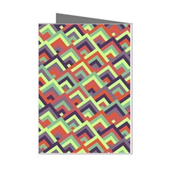 Trendy Chic Modern Chevron Pattern Mini Greeting Cards (Pkg of 8)