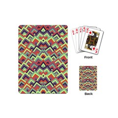 Trendy Chic Modern Chevron Pattern Playing Cards Single Design (Mini)