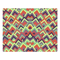 Trendy Chic Modern Chevron Pattern Two Sides Premium Plush Fleece Blanket (Large)