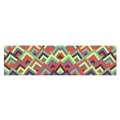 Trendy Chic Modern Chevron Pattern Oblong Satin Scarf (16  x 60 )