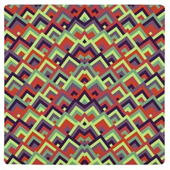 Trendy Chic Modern Chevron Pattern UV Print Square Tile Coaster 