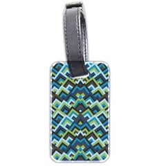 Trendy Chic Modern Chevron Pattern Luggage Tag (two Sides) by GardenOfOphir