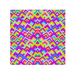 Colorful Trendy Chic Modern Chevron Pattern Square Satin Scarf (30  X 30 ) by GardenOfOphir