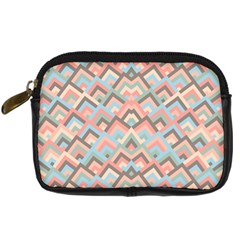 Trendy Chic Modern Chevron Pattern Digital Camera Leather Case by GardenOfOphir