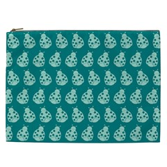 Ladybug Vector Geometric Tile Pattern Cosmetic Bag (XXL)