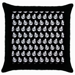 Ladybug Vector Geometric Tile Pattern Throw Pillow Case (black) by GardenOfOphir