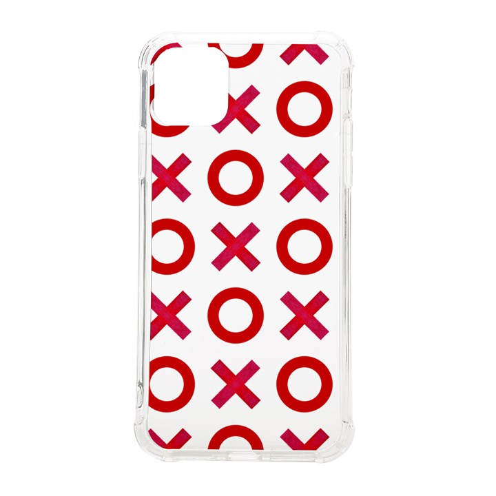 Pattern Xoxo Red White Love iPhone 11 Pro Max 6.5 Inch TPU UV Print Case