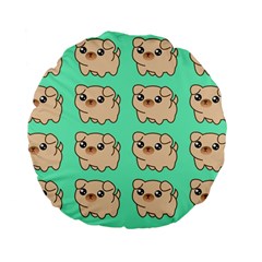 Puppy Pattern Dog Pet Standard 15  Premium Flano Round Cushions by Jancukart