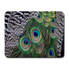 Peacock Bird Feather Colourful Small Mousepad by Jancukart