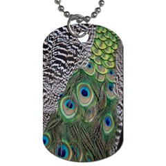 Peacock Bird Feather Colourful Dog Tag (one Side)