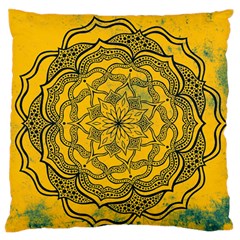 Mandala Vintage Painting Flower Standard Premium Plush Fleece Cushion Case (one Side)