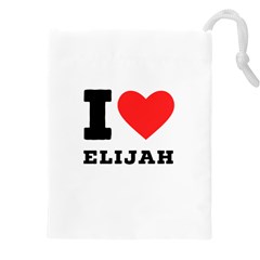 I Love Elijah Drawstring Pouch (5xl) by ilovewhateva