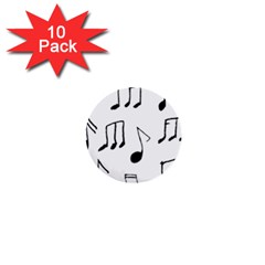 Music Is The Answer Phrase Concept Graphic 1  Mini Buttons (10 Pack)  by dflcprintsclothing
