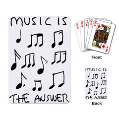 Music Is The Answer Phrase Concept Graphic Playing Cards Single Design (rectangle) by dflcprintsclothing
