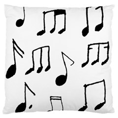 Music Is The Answer Phrase Concept Graphic Large Cushion Case (two Sides) by dflcprintsclothing