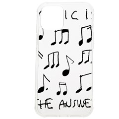 Music Is The Answer Phrase Concept Graphic Iphone 12 Pro Max Tpu Uv Print Case by dflcprintsclothing