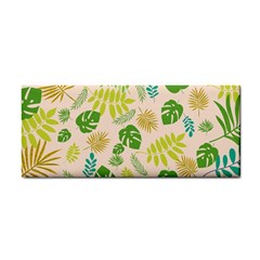 Tropical Leaf Leaves Palm Green Hand Towel by Jancukart