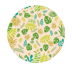 Tropical Leaf Leaves Palm Green Mini Round Pill Box (pack Of 5)