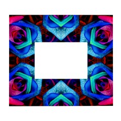 Abstract Kaleidoscope Digital White Wall Photo Frame 5  X 7  by Jancukart