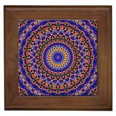 Mandala Kaleidoscope Background Framed Tile