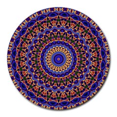 Mandala Kaleidoscope Background Round Mousepad