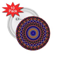 Mandala Kaleidoscope Background 2.25  Buttons (10 pack) 