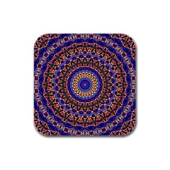 Mandala Kaleidoscope Background Rubber Square Coaster (4 pack)