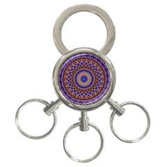 Mandala Kaleidoscope Background 3-Ring Key Chain