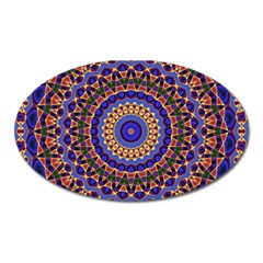Mandala Kaleidoscope Background Oval Magnet