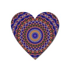 Mandala Kaleidoscope Background Heart Magnet