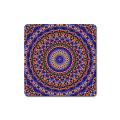 Mandala Kaleidoscope Background Square Magnet