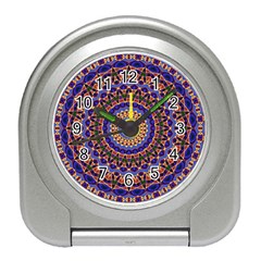 Mandala Kaleidoscope Background Travel Alarm Clock