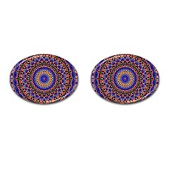 Mandala Kaleidoscope Background Cufflinks (Oval)
