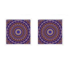 Mandala Kaleidoscope Background Cufflinks (Square)