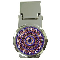 Mandala Kaleidoscope Background Money Clip Watches