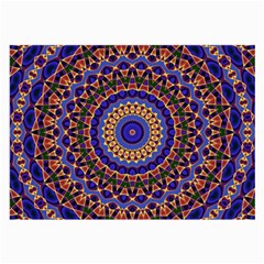 Mandala Kaleidoscope Background Large Glasses Cloth (2 Sides) by Jancukart