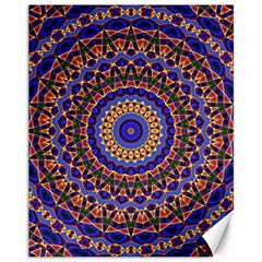 Mandala Kaleidoscope Background Canvas 11  x 14 
