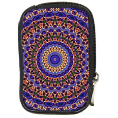 Mandala Kaleidoscope Background Compact Camera Leather Case