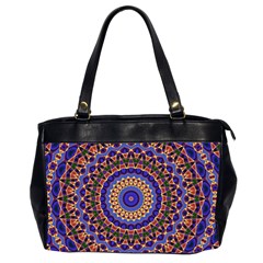 Mandala Kaleidoscope Background Oversize Office Handbag (2 Sides)