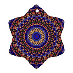 Mandala Kaleidoscope Background Snowflake Ornament (Two Sides)